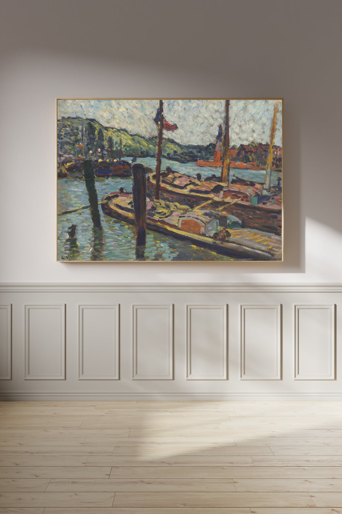 Louis Valtat — Péniches au port de Rouen | Fauvist Fine Art Print