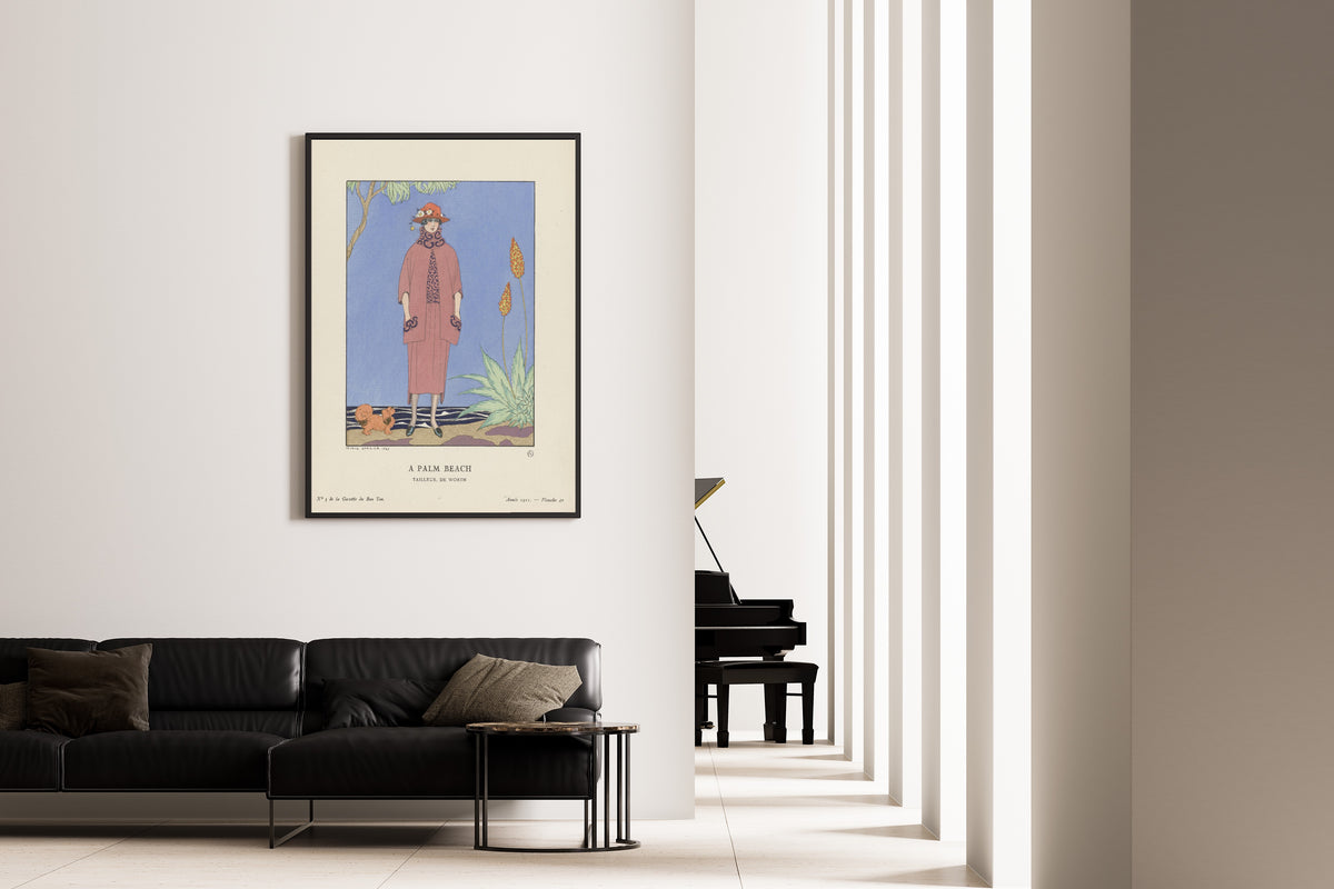 George Barbier — À Palm Beach, tailleur de Worth | Art Deco Fashion Print