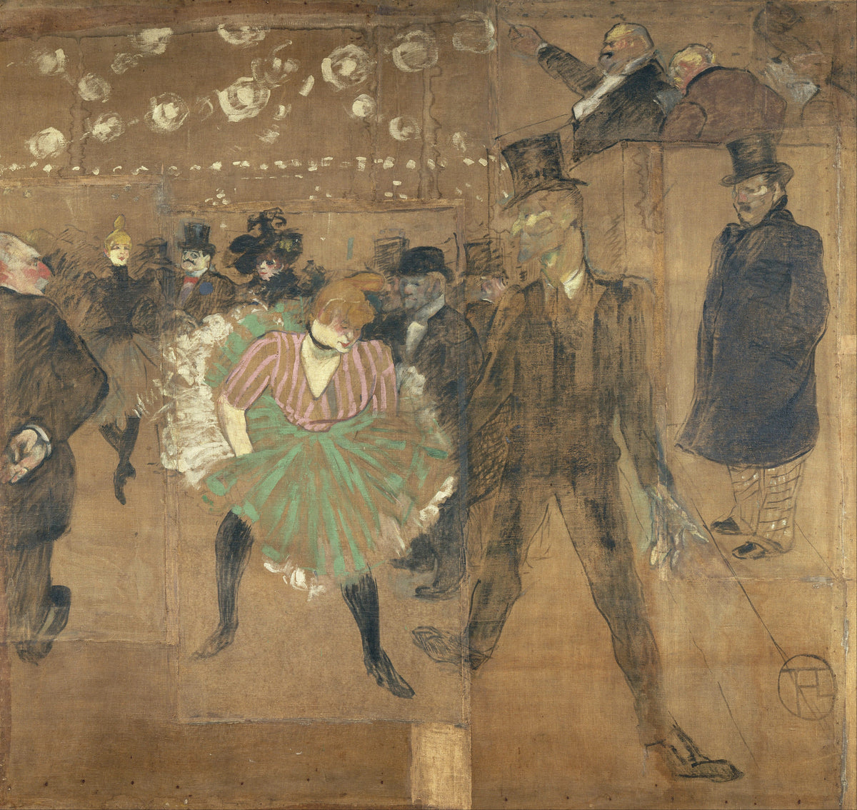Henri de Toulouse-Lautrec — Panel for La Goulue's Booth: The Dance at the Moulin Rouge | Fine Art Print