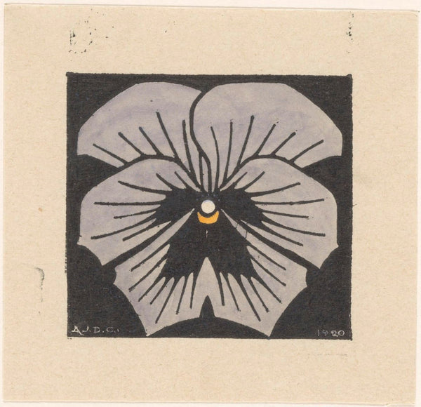 Julie de Graag — Pansy | Woodcut Print