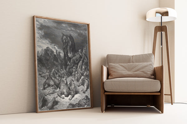 Gustave Doré — Pantagruel Seizes Loup Garou by the Feet | Wood Engraving Print