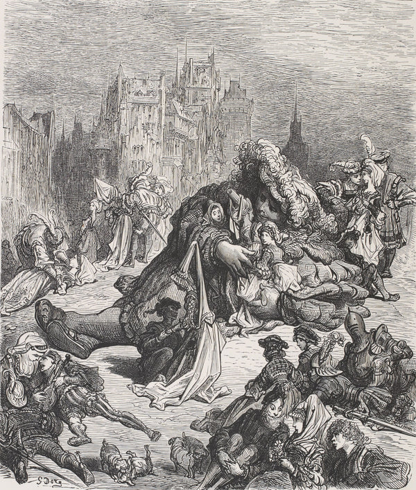 Gustave Doré — Pantagruel in Avignon | Wood Engraving Print