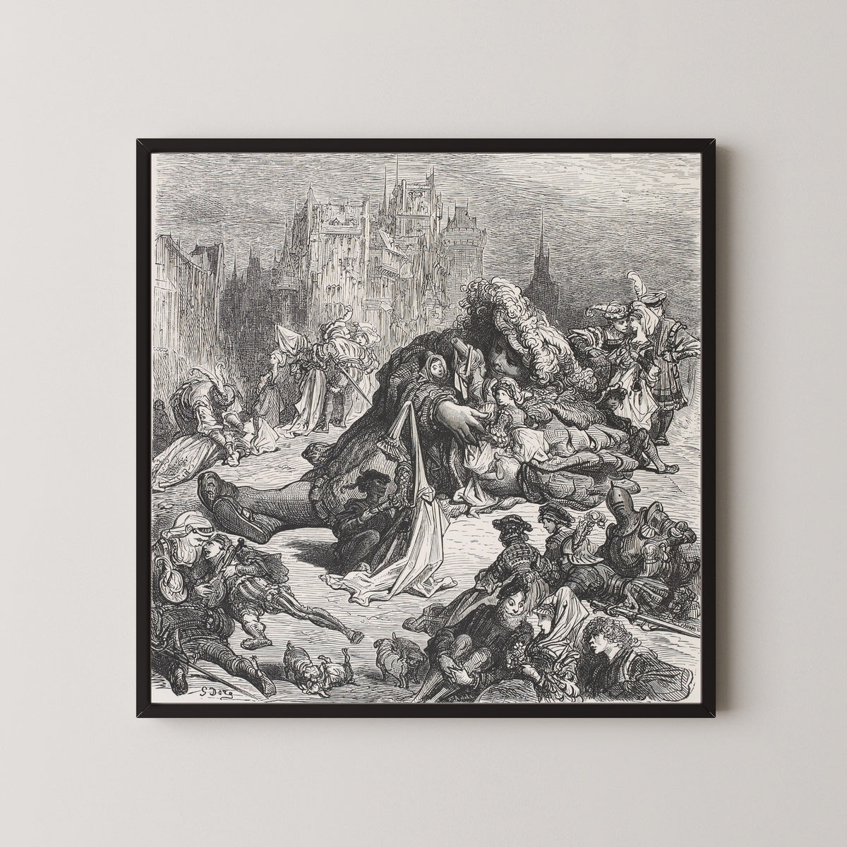 Gustave Doré — Pantagruel in Avignon | Wood Engraving Print