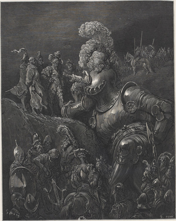 Gustave Doré — Pantagruel's Council of War | Wood Engraving Print