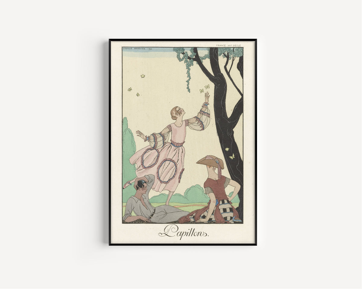 George Barbier — Papillons | Art Deco Fashion Print