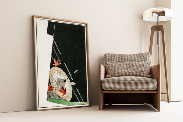 Watanabe Seitei — Parasol Print on a Japanese Robe | Japanese Woodblock Print
