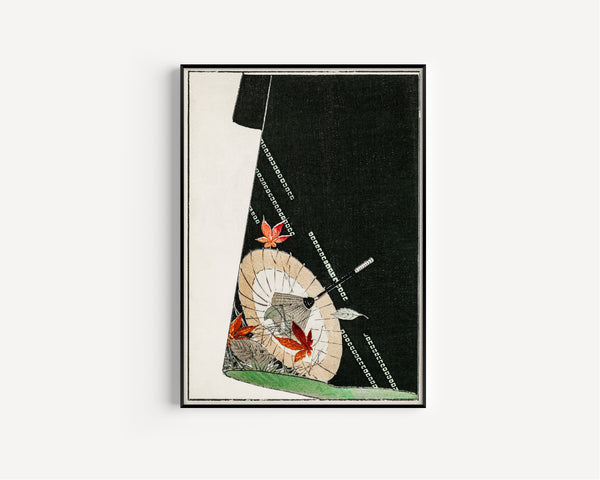Watanabe Seitei — Parasol Print on a Japanese Robe | Japanese Woodblock Print