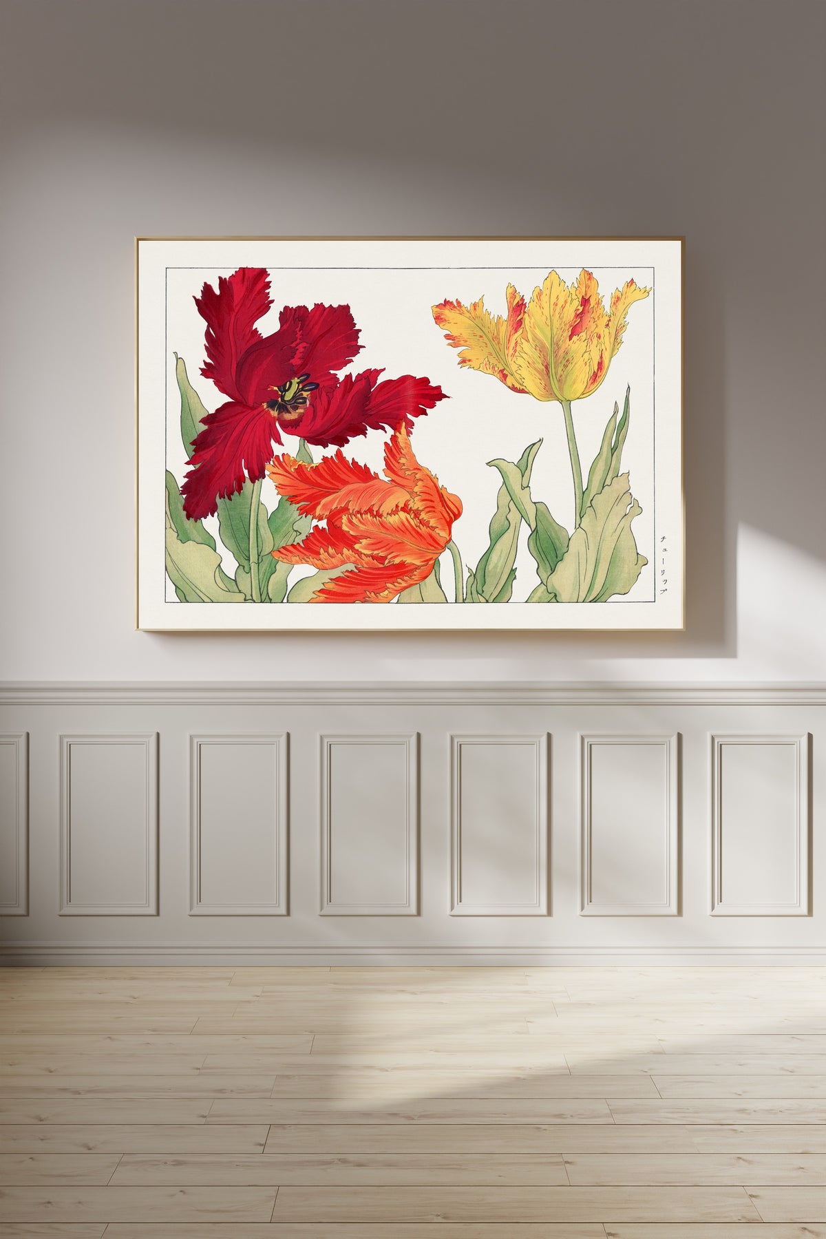 Tanigami Kōnan — Parrot tulip | Japanese Botanical Woodblock Print