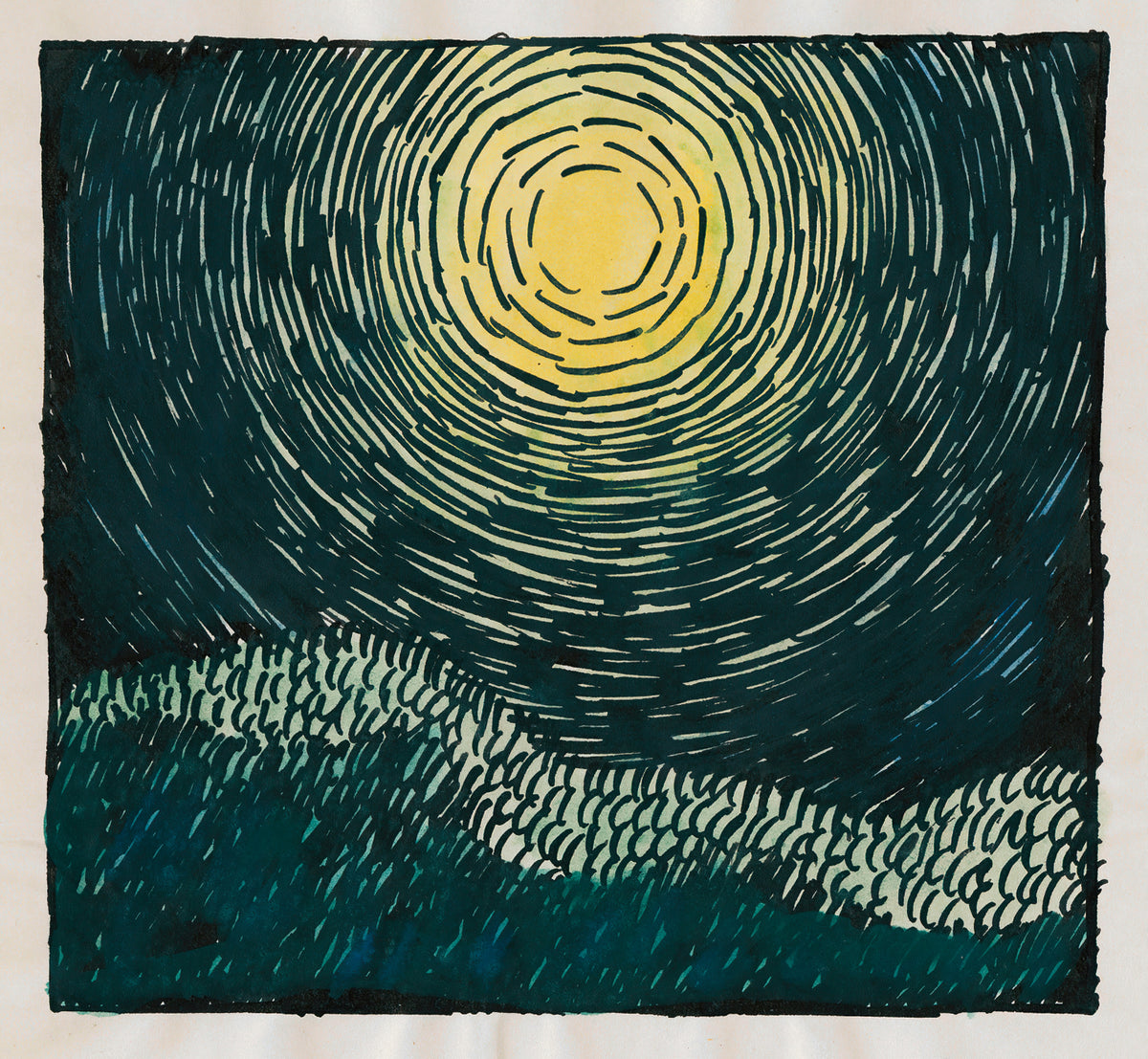 Karl Wiener — Pavement and Meadow No. 10 | Modernist Landscape Print