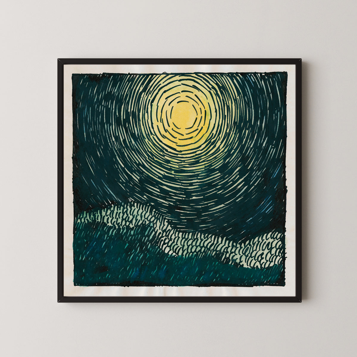 Karl Wiener — Pavement and Meadow No. 10 | Modernist Landscape Print