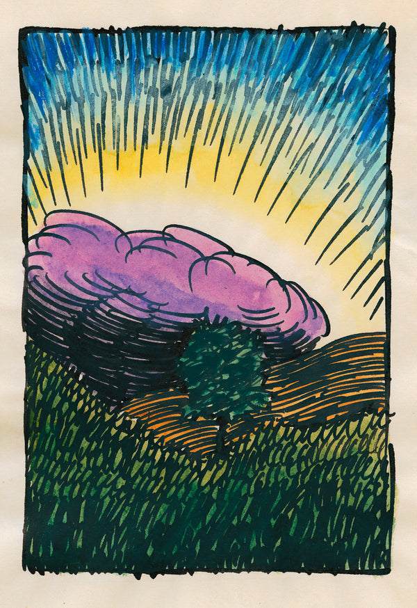 Karl Wiener — Pavement and Meadow No. 17 | Modernist Landscape Print