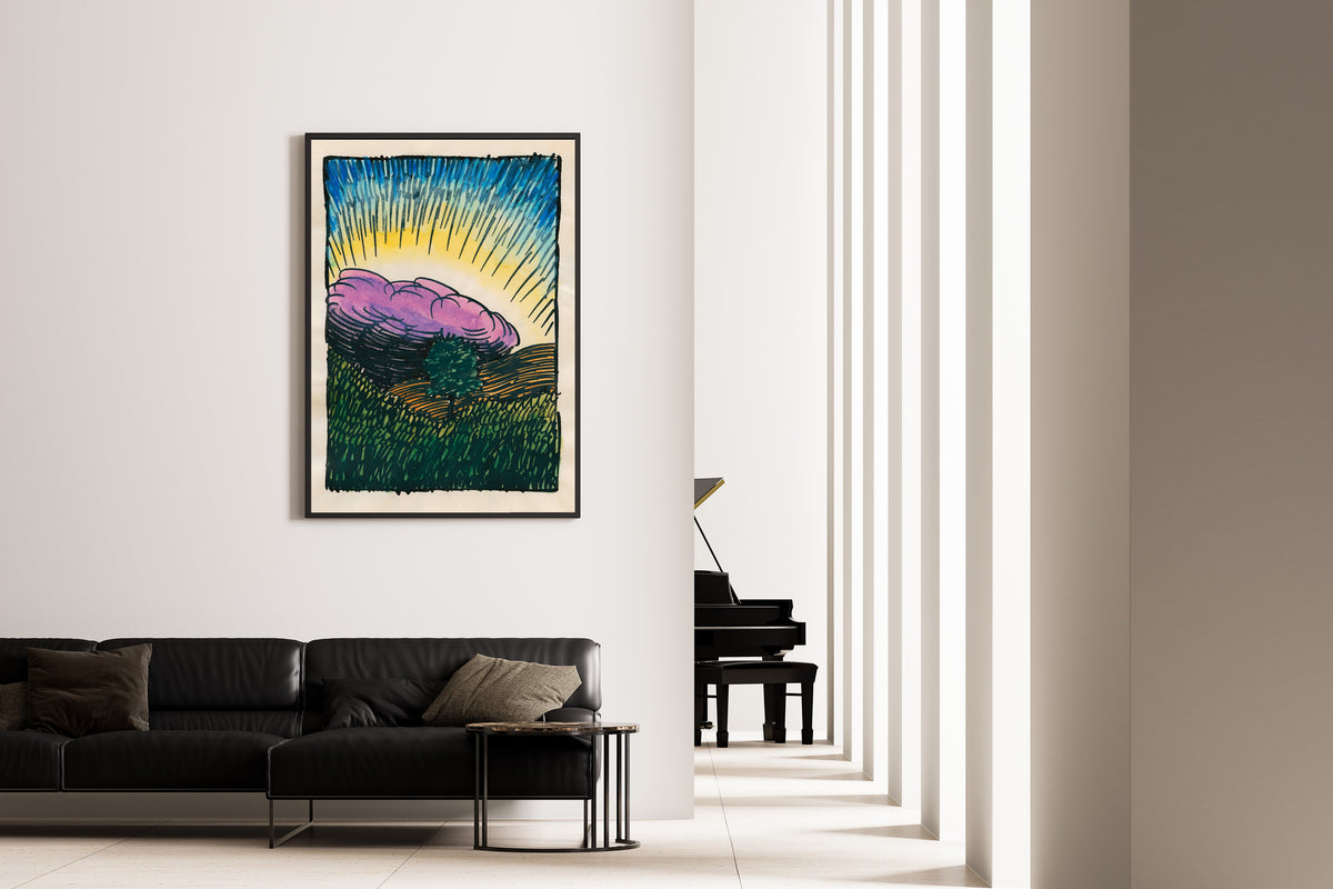 Karl Wiener — Pavement and Meadow No. 17 | Modernist Landscape Print