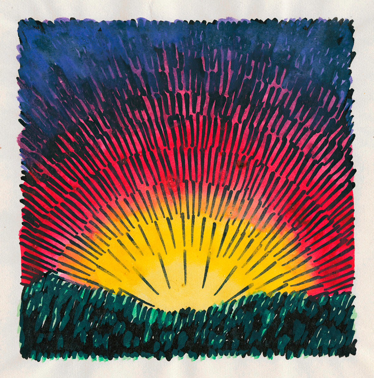 Karl Wiener — Pavement and Meadow No. 21 | Modernist Landscape Print