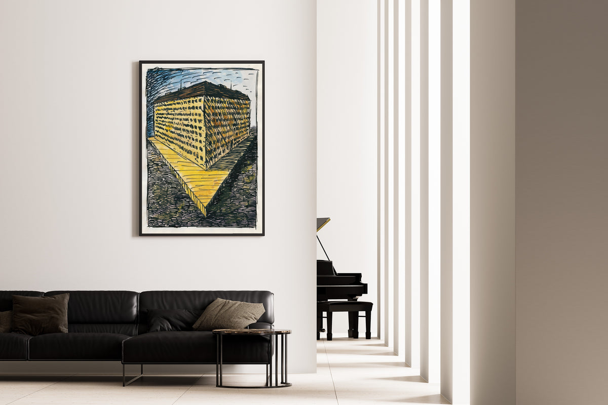 Karl Wiener — Pavement and Meadow No. 6 | Modernist Landscape Print