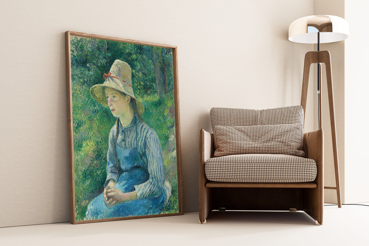 Camille Pissarro — Peasant Girl with a Straw Hat | Fine Art Print