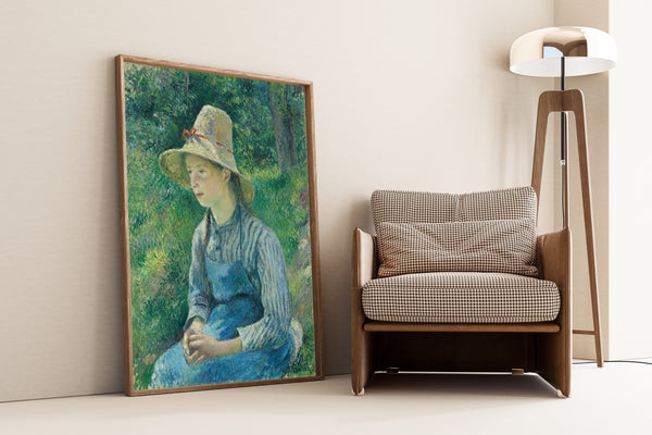 Camille Pissarro — Peasant Girl with a Straw Hat | Fine Art Print