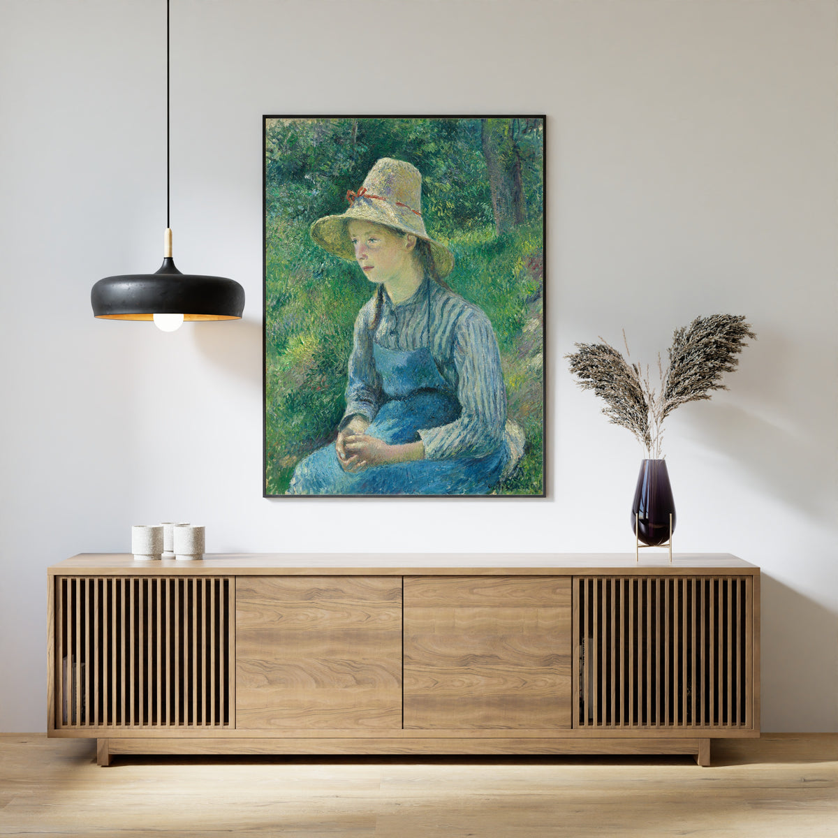 Camille Pissarro — Peasant Girl with a Straw Hat | Fine Art Print