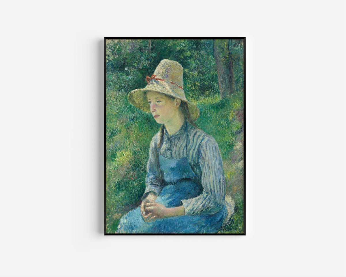 Camille Pissarro — Peasant Girl with a Straw Hat | Fine Art Print