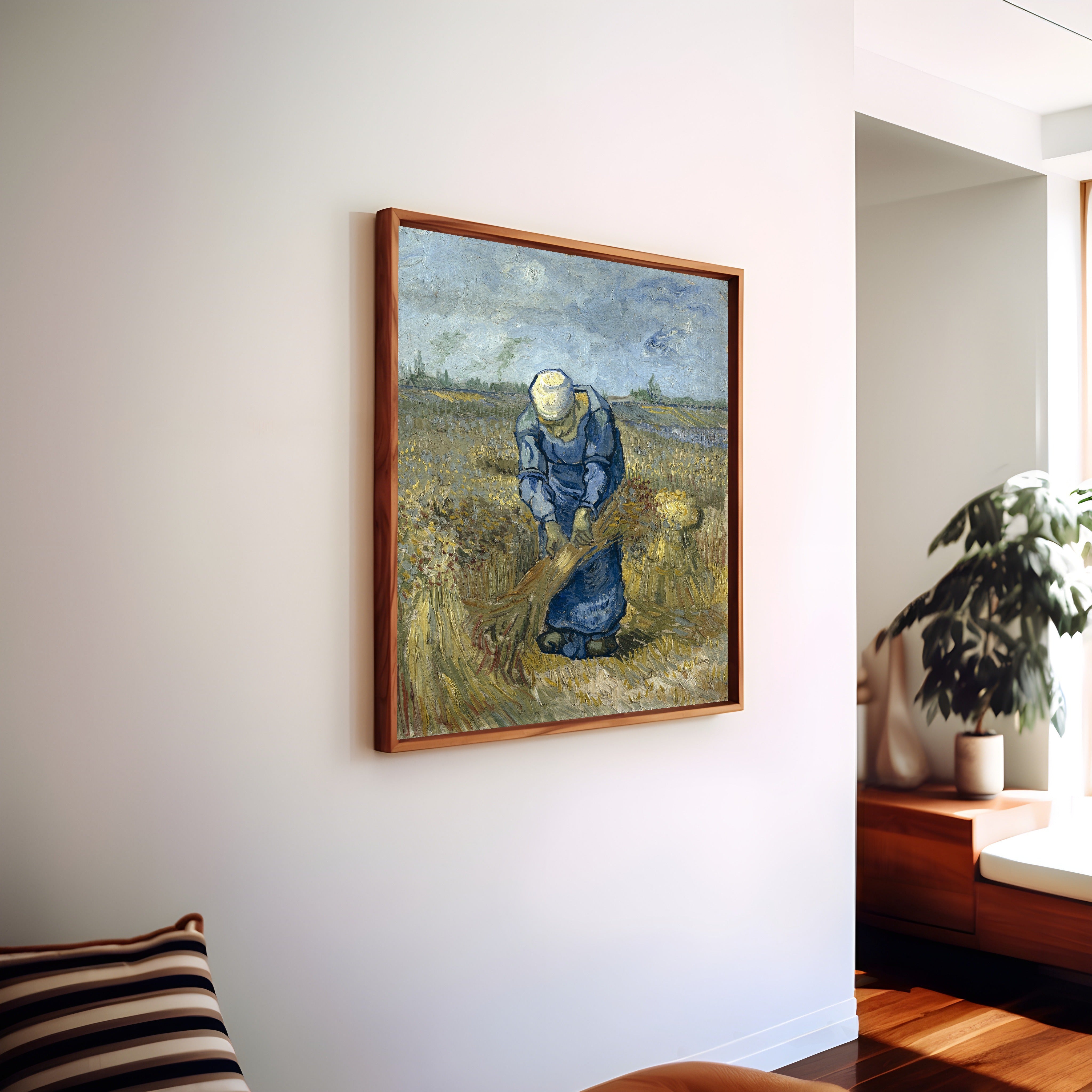 Vincent van Gogh — Peasant Woman Binding Sheaves | Fine Art Print