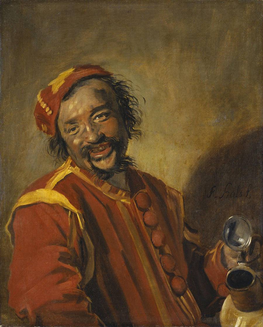 Frans Hals — Peeckelhaering | Fine Art Print shown to scale on a wall above a sofa