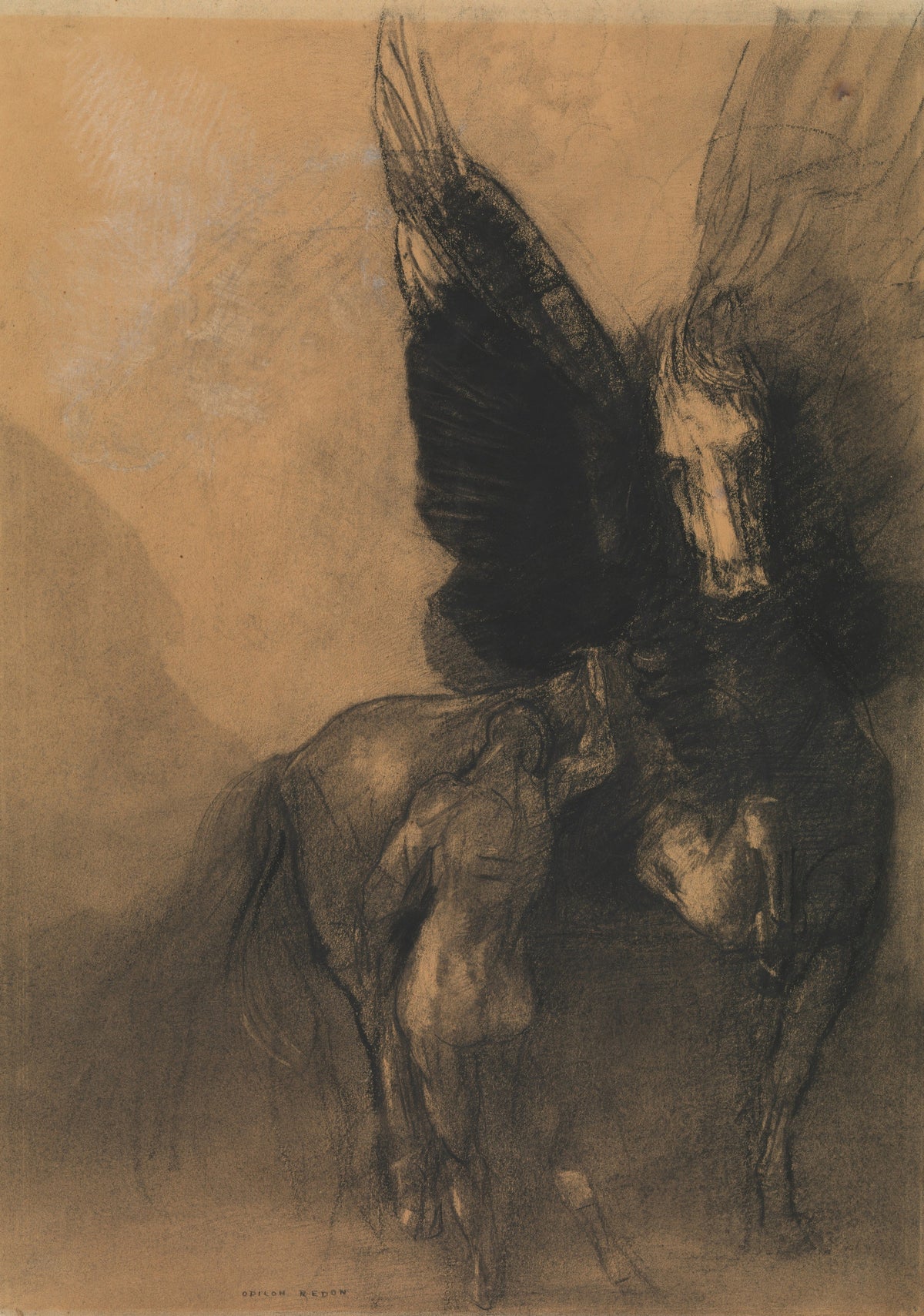 Odilon Redon — Pegasus and Bellerophon | Symbolist Art Print