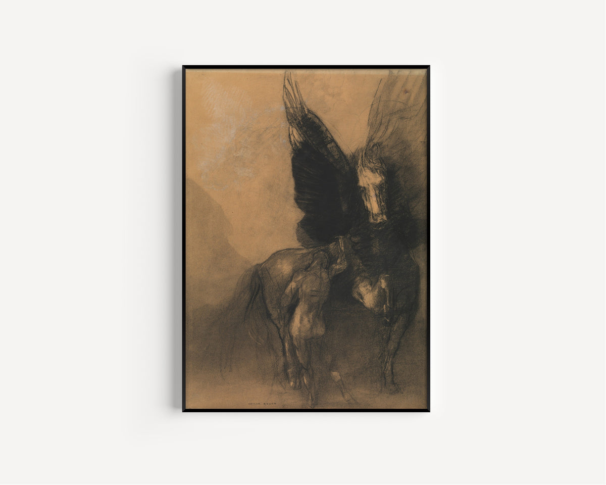 Odilon Redon — Pegasus and Bellerophon | Symbolist Art Print