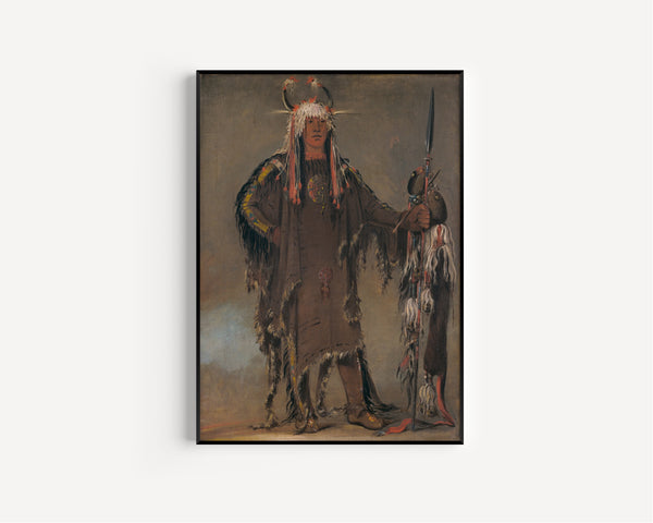 George Catlin — Peh-tó-pe-kiss, Eagle’s Ribs, a Piegan Chief | Western Art Print