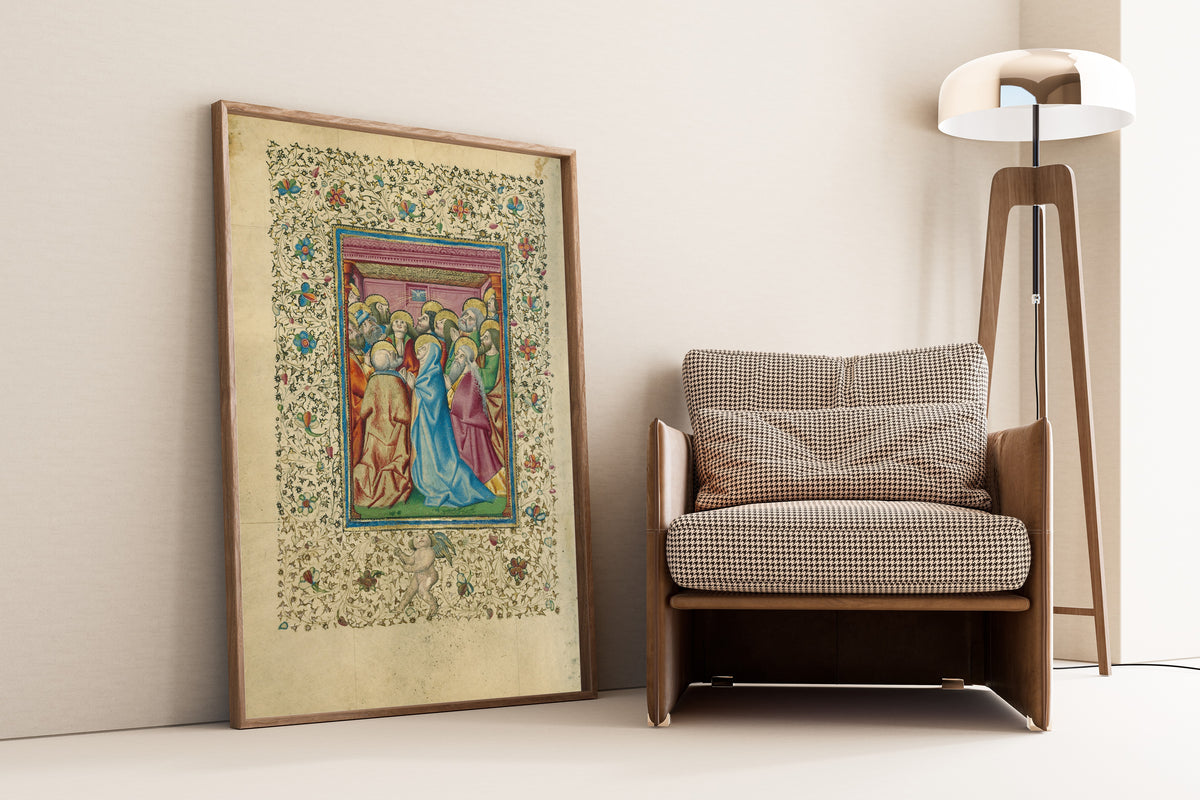 Pentecost (Pink Chamber) | Illuminated Manuscript Print