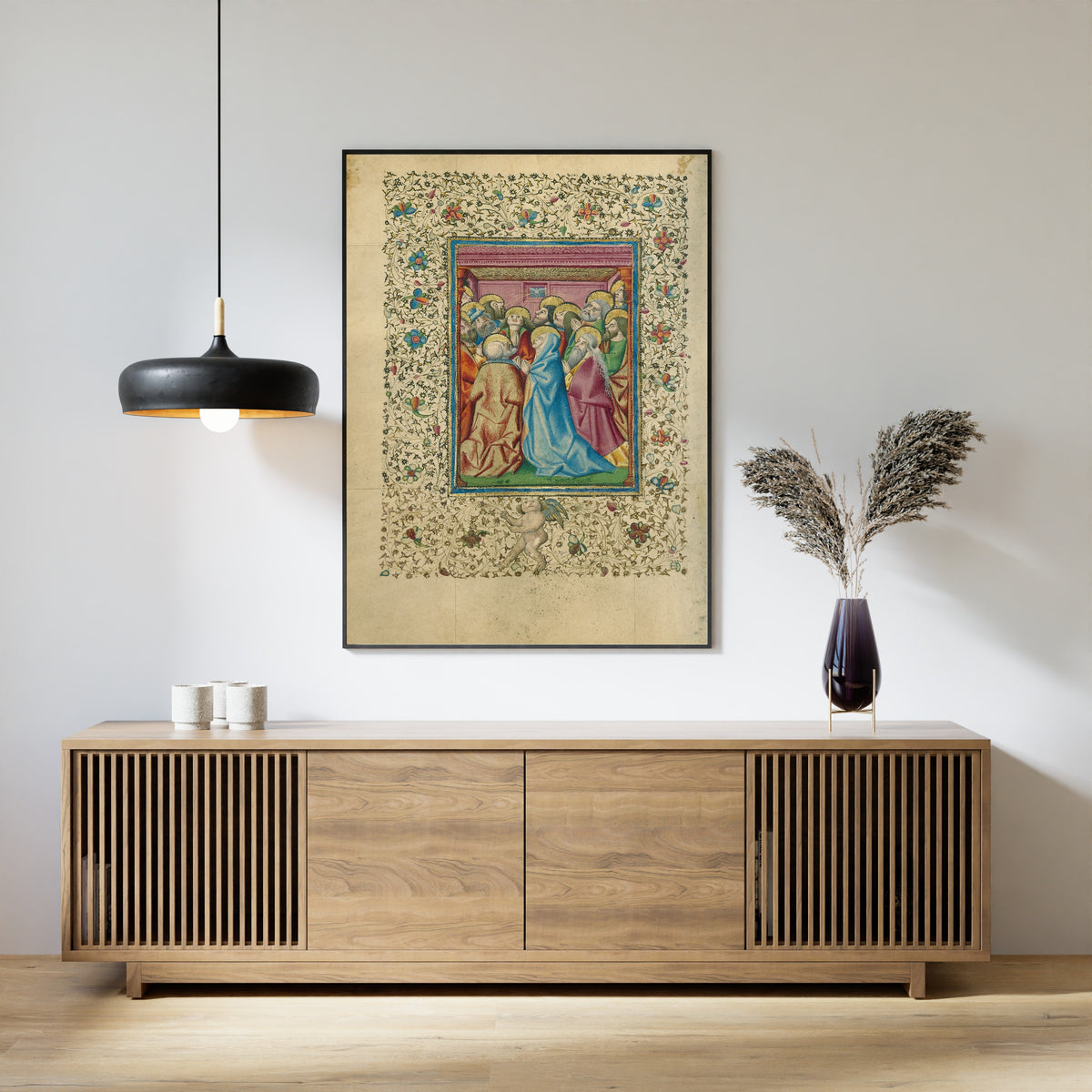 Pentecost (Pink Chamber) | Illuminated Manuscript Print