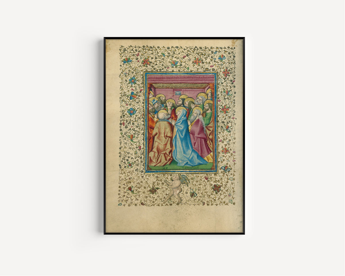 Pentecost (Pink Chamber) | Illuminated Manuscript Print