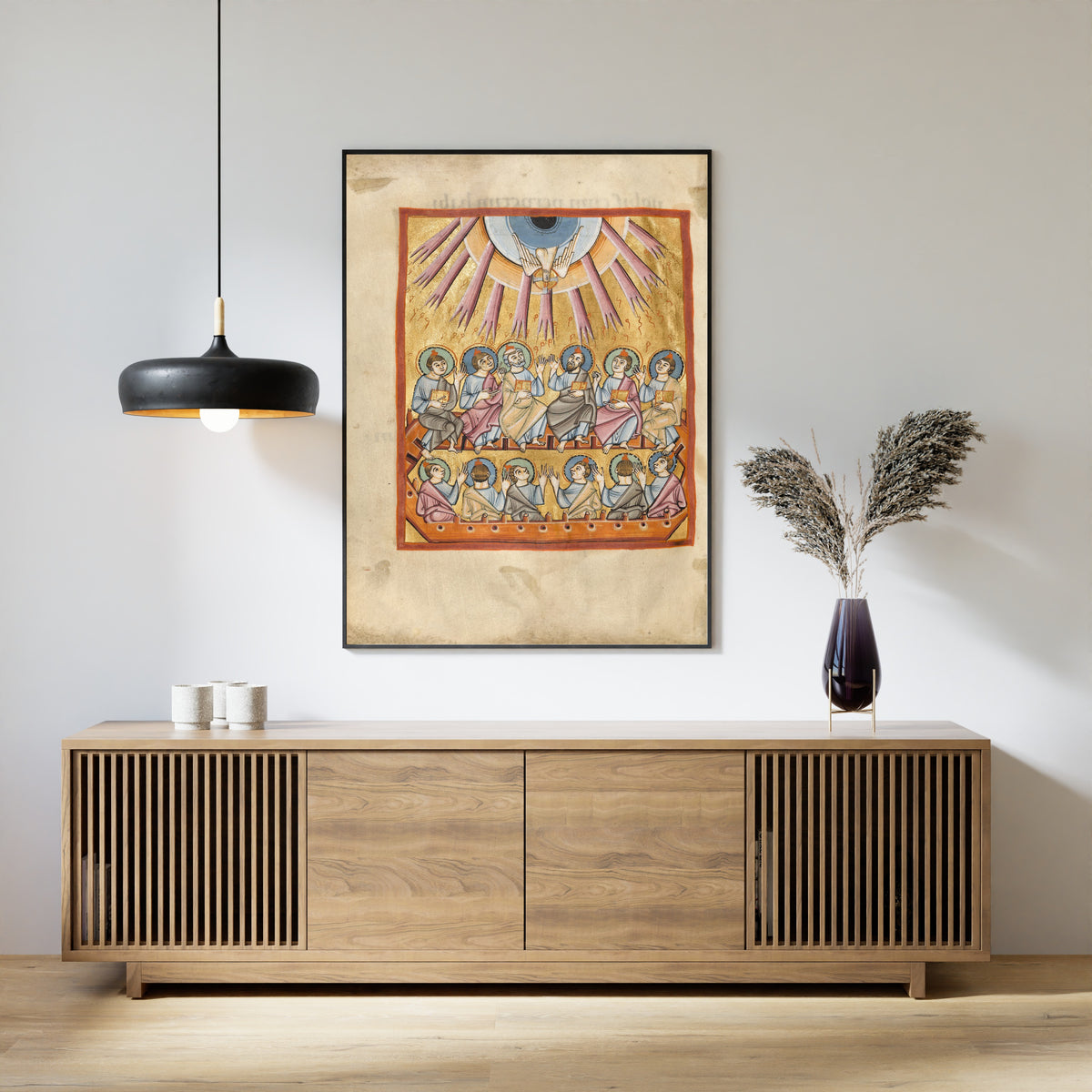 Pentecost (Rays from Heaven) | Illuminated Manuscript Print