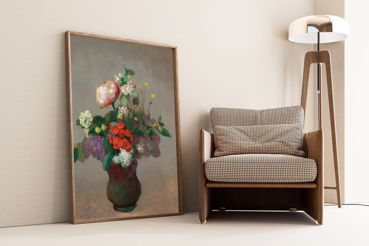 Odilon Redon — Peony, Geranium and Lilac | Symbolist Art Print