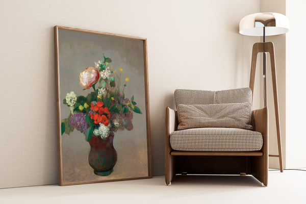 Odilon Redon — Peony, Geranium and Lilac | Symbolist Art Print