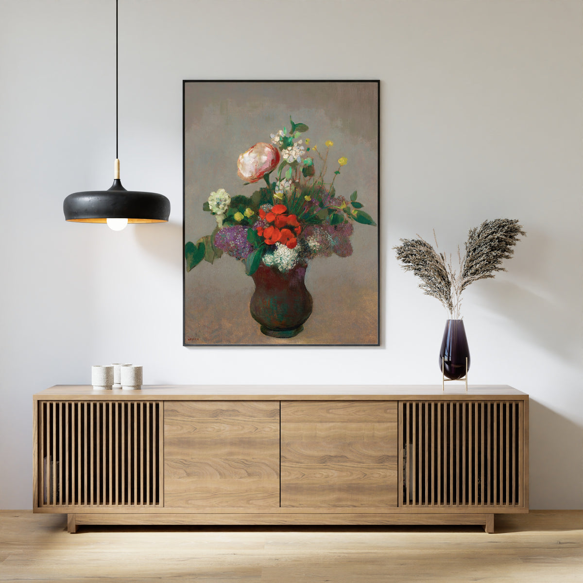 Odilon Redon — Peony, Geranium and Lilac | Symbolist Art Print