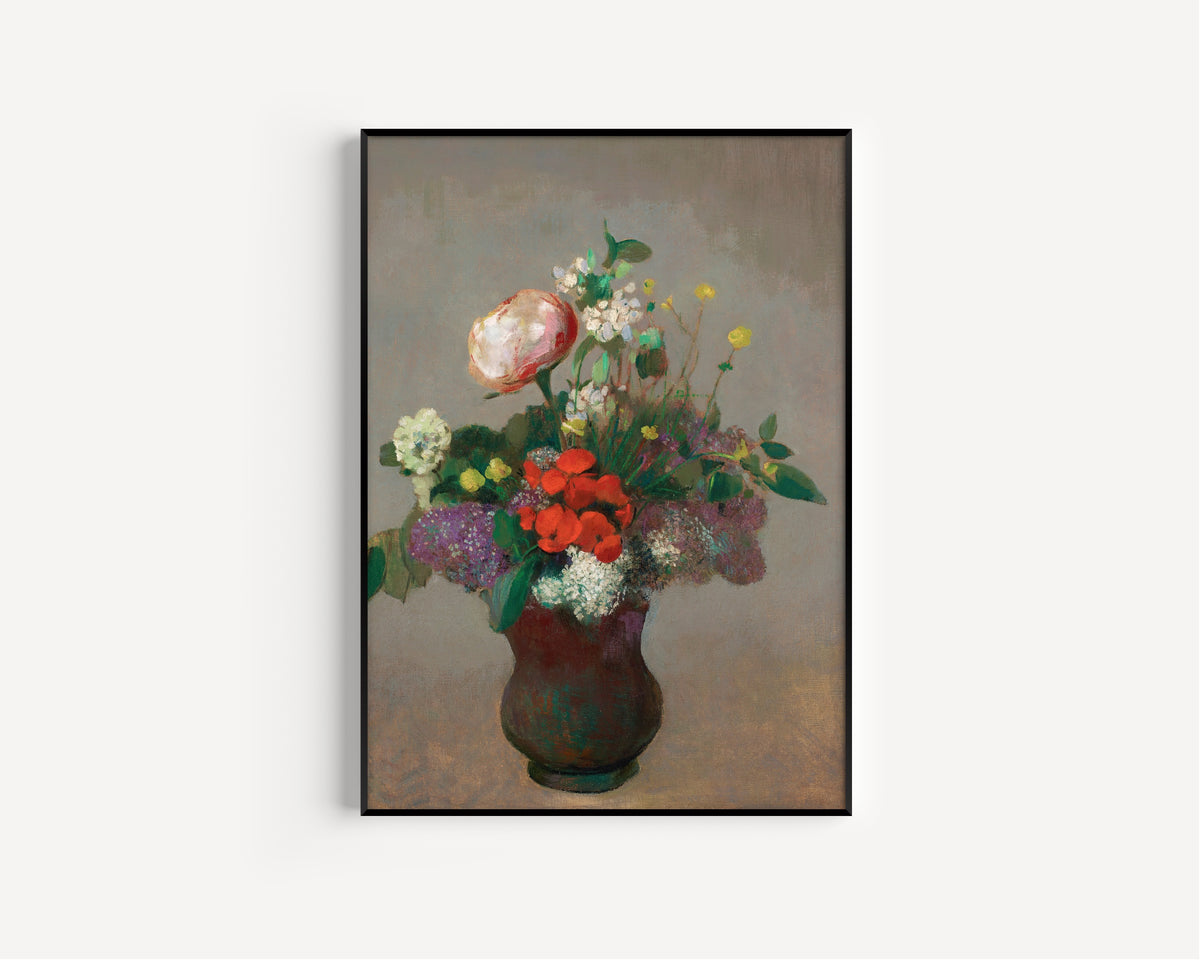 Odilon Redon — Peony, Geranium and Lilac | Symbolist Art Print