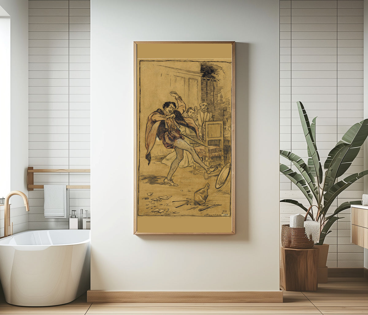 Arthur Rackham — Petruchio Throws the Meat About the Floor | Shakespeare Illustration Print