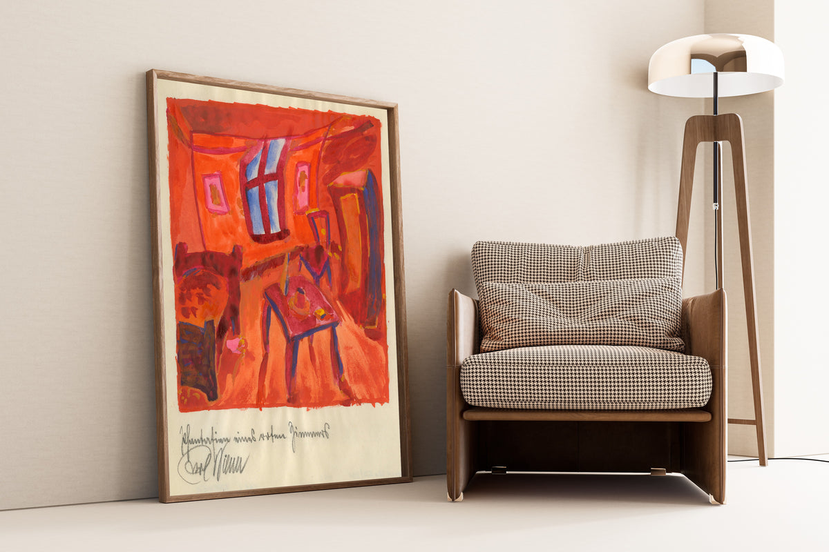Karl Wiener — Phantasien eines roten Zimmers (Fantasies of a Red Room) | Expressionist Art Print