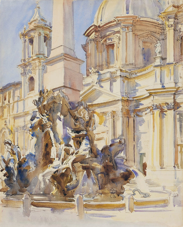 John Singer Sargent — Piazza Navona, Rome | Fine Art Print