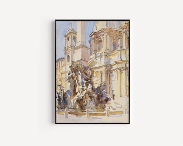 John Singer Sargent — Piazza Navona, Rome | Fine Art Print