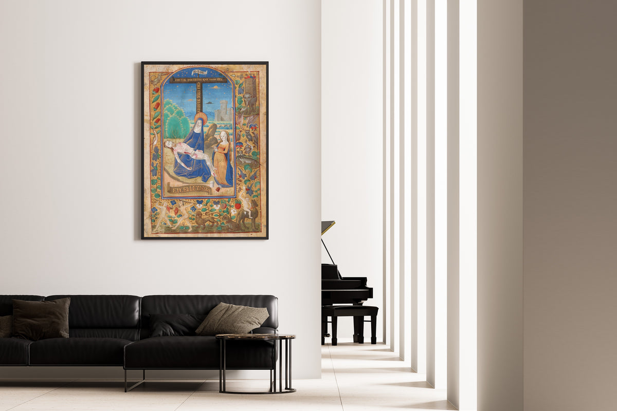 Pietà, from a Book of Hours | Illuminated Manuscript Print