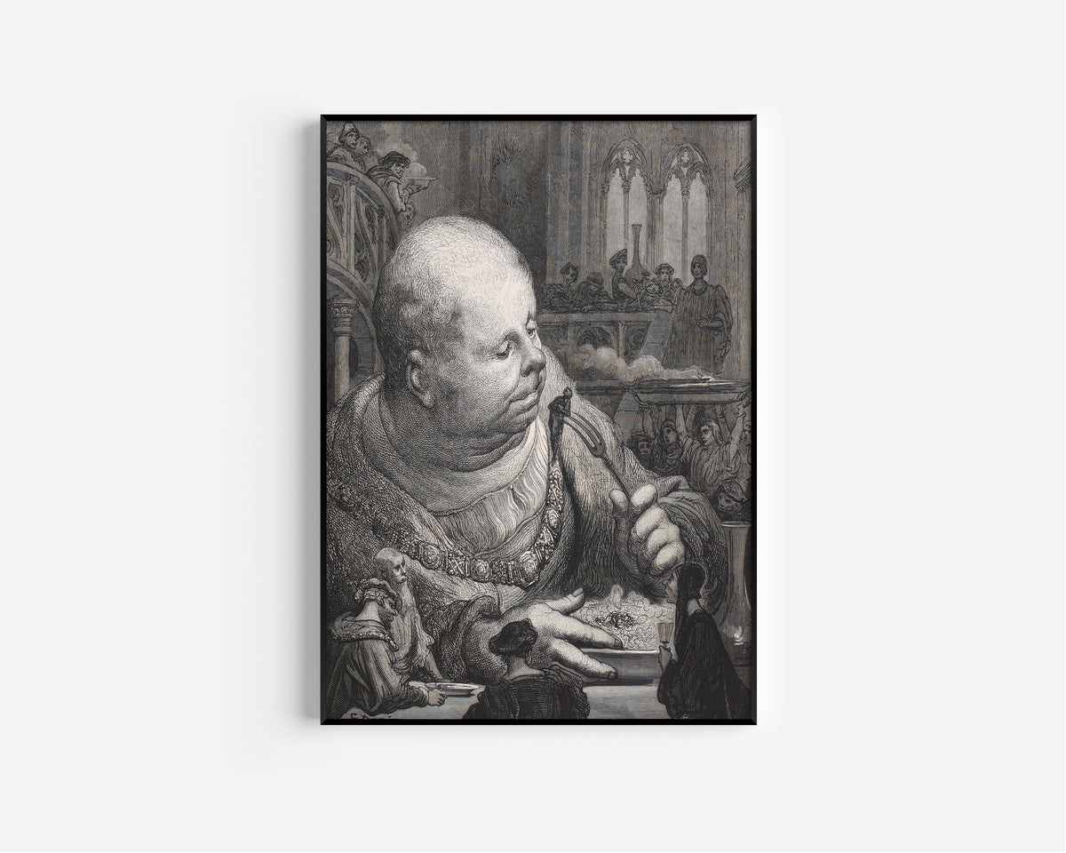 Gustave Doré — Pilgrims Eaten in a Salad | Wood Engraving Print