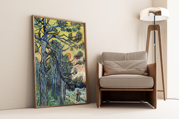 Vincent van Gogh — Pine Trees at Sunset | Fine Art Print