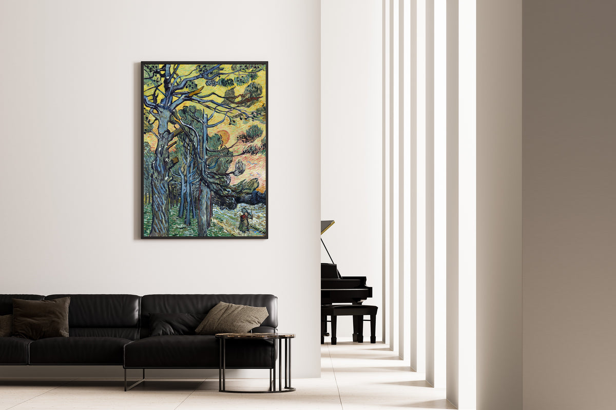 Vincent van Gogh — Pine Trees at Sunset | Fine Art Print