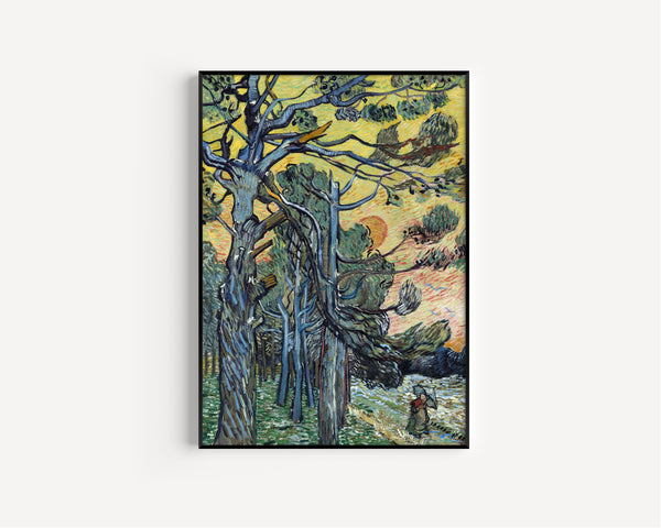 Vincent van Gogh — Pine Trees at Sunset | Fine Art Print
