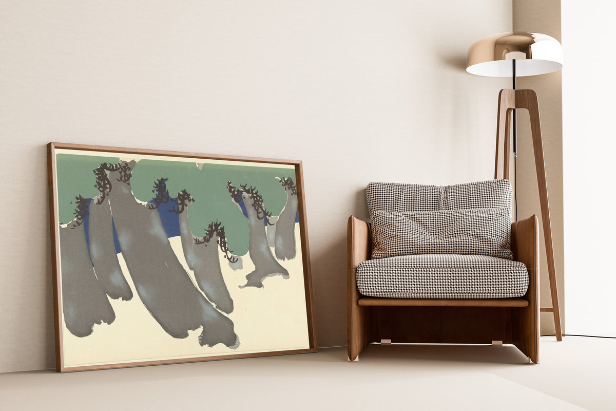 Kamisaka Sekka — Pine Trees | Japanese Woodblock Print