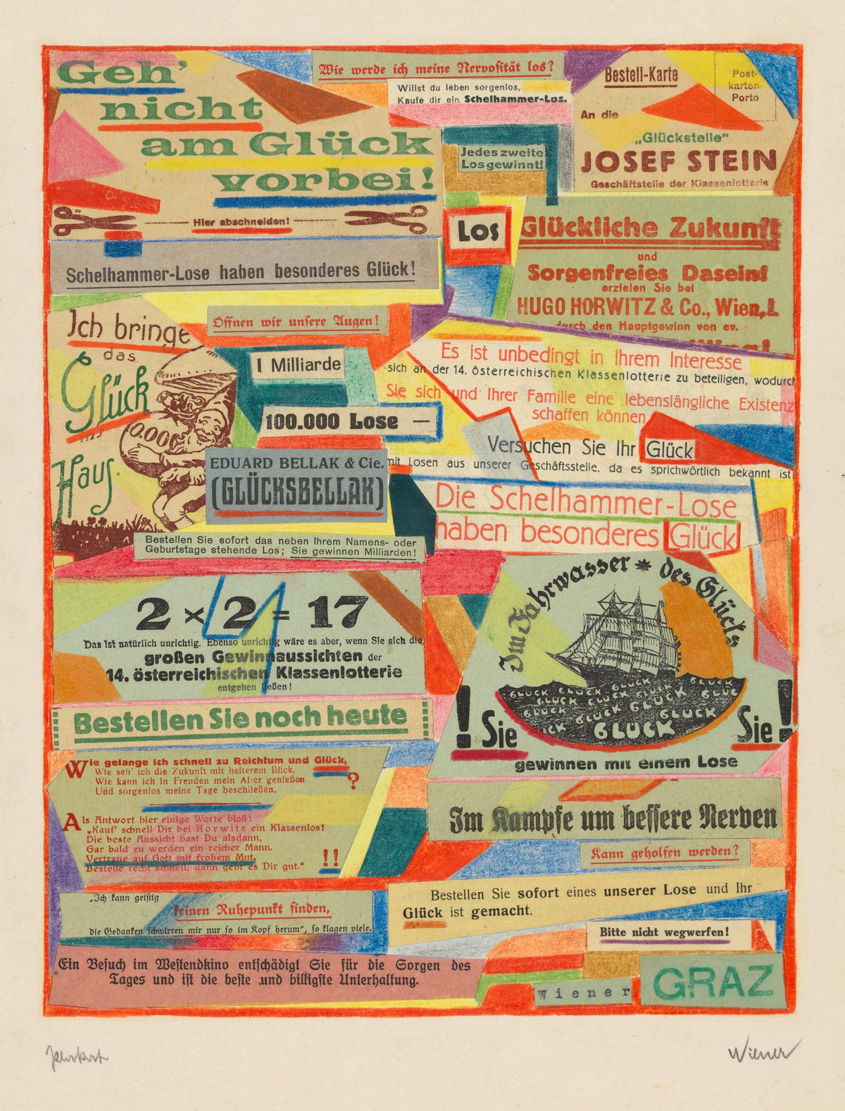 Karl Wiener — Plakat (Poster) | Collage Art Print