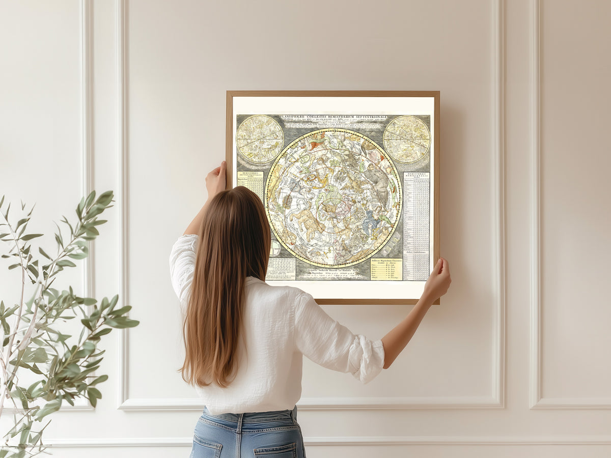 Carel Allard — Planisphaerii Coelestis Hemisphaerium Septentrionale | Antique Celestial Chart Print