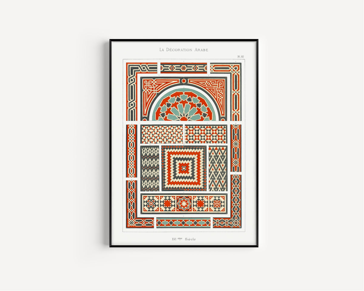 Émile Prisse d'Avennes — Plate 82, La Décoration Arabe | Ornament Plate Print