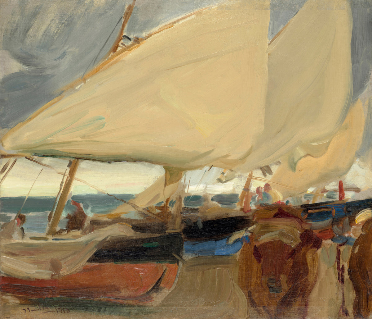 Joaquín Sorolla — Playa de Valencia (Oxen and Sails) | Fine Art Print