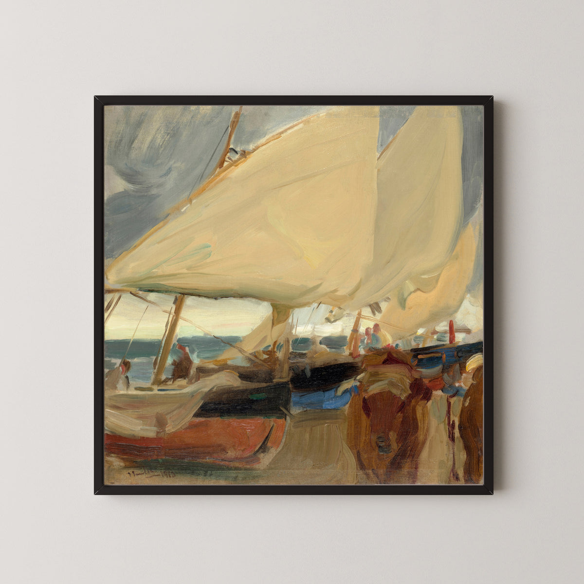 Joaquín Sorolla — Playa de Valencia (Oxen and Sails) | Fine Art Print